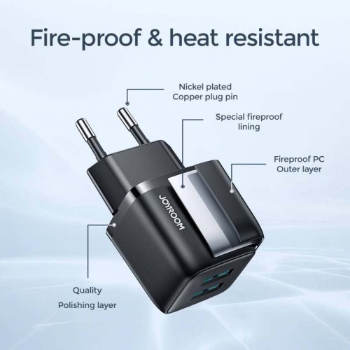 Адаптер сетевой JOYROOM Mini dual port smart fast charge L-2A121 |2USB, 2.4A|