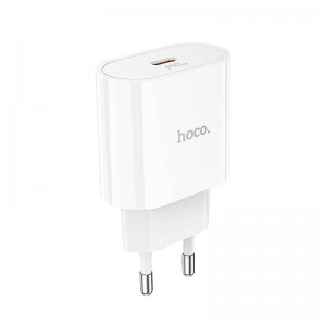 Адаптер мережевий HOCO Metro single port charger C94A |1Type-C, 20W/3A, PD/QC| white