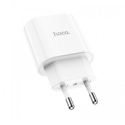 Адаптер мережевий HOCO Metro single port charger C94A |1Type-C, 20W/3A, PD/QC| white