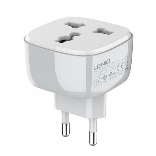 Розумна Wi-Fi розетка LDNIO WIFI SMART POWER PLUG SCW1050 |2500W, 10A, 2.4Ghz| white