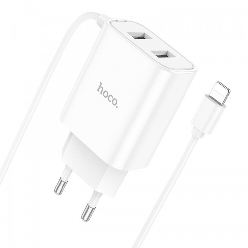 Адаптер сетевой HOCO Lightning Cable Courser dual-port charger C103A |2USB, 2.1A|