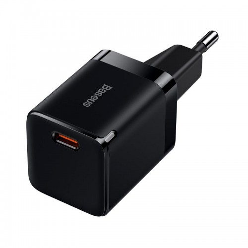 Адаптер мережевий Baseus GAN3 Fast Charger 1C |Type-C, 30W/3A, PD/QC| (CCGN010101) black