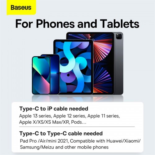 Адаптер мережевий Baseus GAN3 Fast Charger 1C |Type-C, 30W/3A, PD/QC| (CCGN010101) black