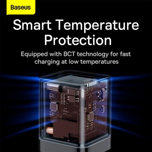 Адаптер мережевий Baseus GAN3 Fast Charger 1C |Type-C, 30W/3A, PD/QC| (CCGN010101) black