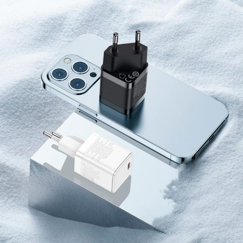 Адаптер мережевий Baseus GAN3 Fast Charger 1C |Type-C, 30W/3A, PD/QC| (CCGN010101) black