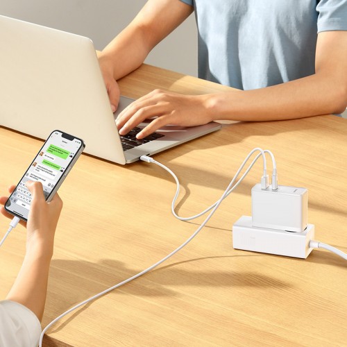 Адаптер мережевий Baseus Type-C to Typc-C cable Gan5 Pro Fast Charger |1USB/1Type-C, PD/QC, 100W/3A| (CCGP090202) black