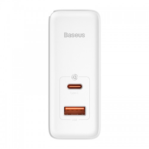Адаптер мережевий Baseus Type-C to Typc-C cable Gan5 Pro Fast Charger |1USB/1Type-C, PD/QC, 100W/3A| (CCGP090202) white