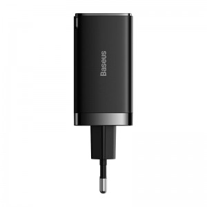 Адаптер мережевий Baseus Type-C to Typc-C cable Gan5 Pro Fast Charger |1USB/2Type-C, PD/QC, 65W/3A|  (CCGP120202) black