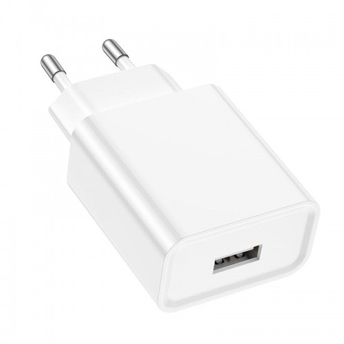 Адаптер мережевий BOROFONE Aspirer single port charger BA74A |1USB, 2.1A| white