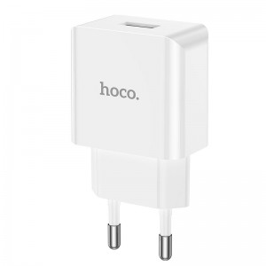 Адаптер мережевий HOCO Leisure single port charger C106A |1USB, 10.5W/2.1A| white