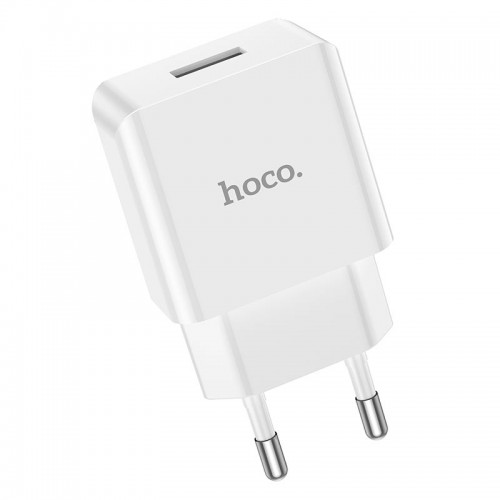 Адаптер мережевий HOCO Leisure single port charger C106A |1USB, 10.5W/2.1A| white