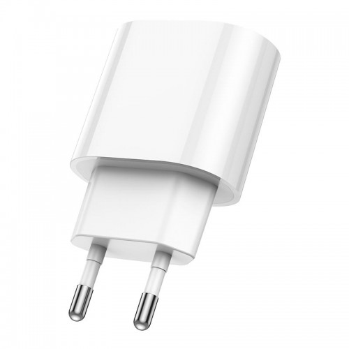 Адаптер мережевий HOCO Fighter single port charger C109A |1USB, 18W/3A, QC| white