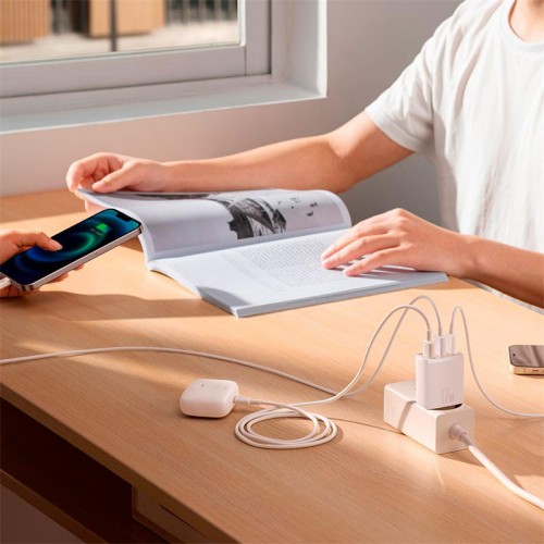 Адаптер мережевий Baseus Compact Charger 3U 17W EU |3USB, QC, 3.4A| (CCXJ020102) black