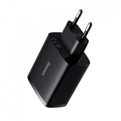 Адаптер мережевий Baseus Compact Charger 3U 17W EU |3USB, QC, 3.4A| (CCXJ020102) black