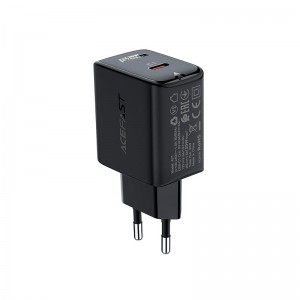 Адаптер мережевий ACEFAST GaN A21 |1Type-C, 30W/3A, PD/QC| black