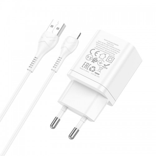 Адаптер сетевой HOCO Lightning Cable Maker dual port charger set N25 |2USB, 2.1A|