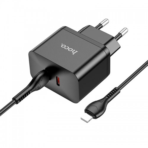 Адаптер мережевий HOCO Type-C to Lightning Cable Triumph charger set N29 |2Type-C, 35W/3A, PD/QC| white