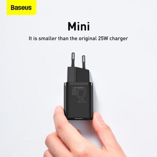 Адаптер мережевий Baseus Super si Quick Charger 1C |1Type-C, QC/PD, 25W| black