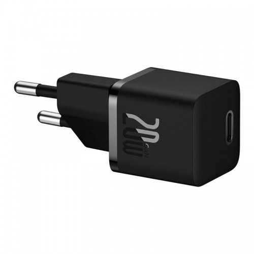 Адаптер мережевий OS-Baseus GaN5 Fast Charger (mini) 1C |1Type-C, QC/PD, 20W| black