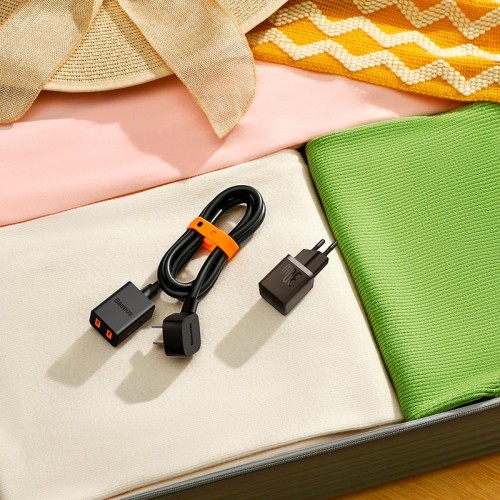 Адаптер мережевий OS-Baseus GaN5 Fast Charger (mini) 1C|1Type-C, QC/PD, 30W| black