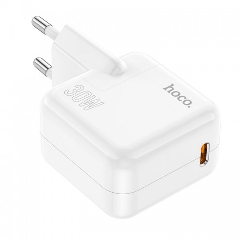 Адаптер мережевий HOCO Advantage single port charger C112A |Type-C, 30W/3A, PD/QC| white