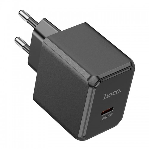 Адаптер мережевий HOCO Ocean single port charger CS13A |1type-C, 20W/3A, PD/QC| black