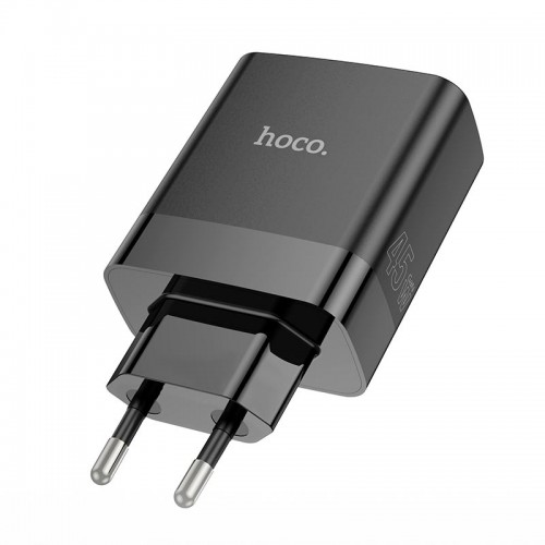 Адаптер мережевий Hoco Intelligent four-port C127A |3USB/1TypeC, 45W/3A, PD/QC| black