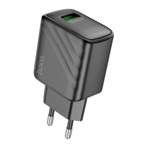 Адаптер мережевий HOCO rich single Port charger CS21A |1USB, 18W/3A, QC| black