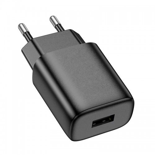 Адаптер мережевий Hoco Solid single Port charger C134A |1USB, 12W/2.4A| black