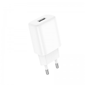 Адаптер мережевий Hoco Solid single Port charger C134A |1USB, 12W/2.4A| white