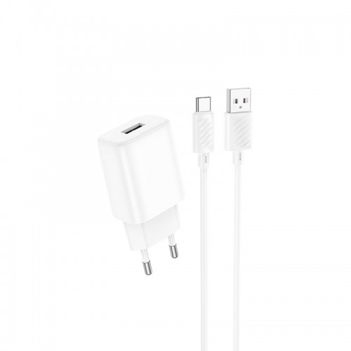 Адаптер сетевой HOCO Type-C Cable Solid single port charger C134A |1USB, 12W/2.4A|