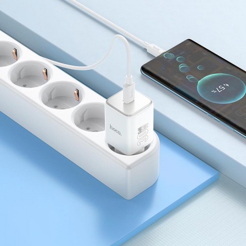 Адаптер сетевой HOCO Type-C to Type-C cable Vista single port charger N43 |Type-C, QC/PD, 30W/3A|