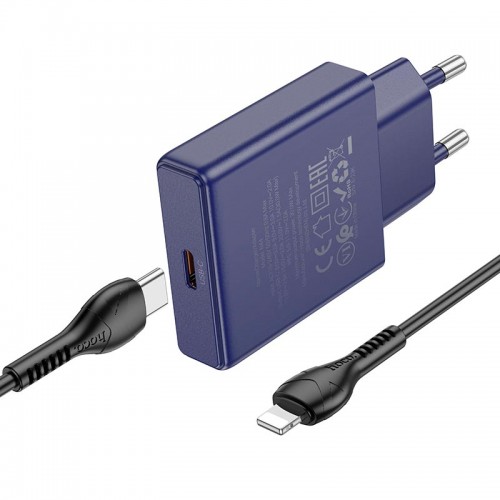 Адаптер сетевой HOCO Type-C to Lightning cable Biscuit single port charger N44 |Type-C, QC/PD, 30W/3A|