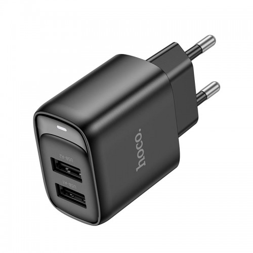 Адаптер сетевой HOCO Smart dual-port charger C141A |2USB. 2.1A/10.5W|