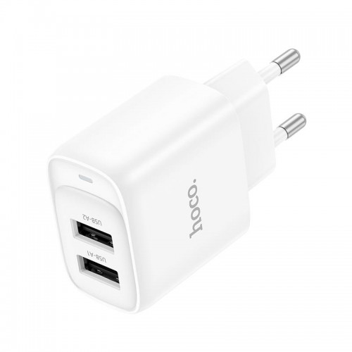 Адаптер мережевий Hoco Smart dual-port charger C141A |2USB. 2.1A/10.5W| black