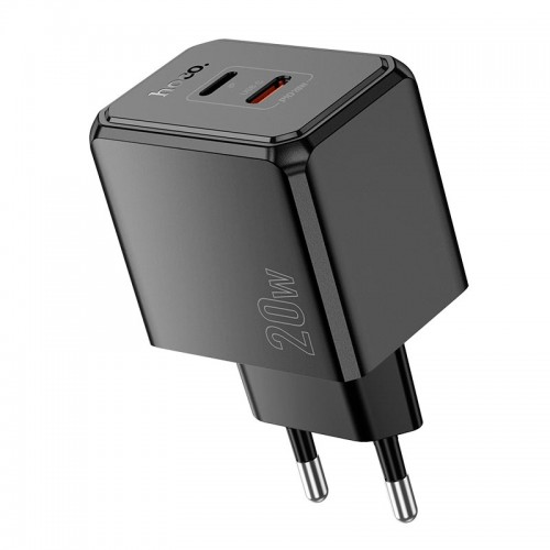 Адаптер мережевий HOCO Wish two-way charger CS16A |1Type-C/1Lightning, 20W/3A| black