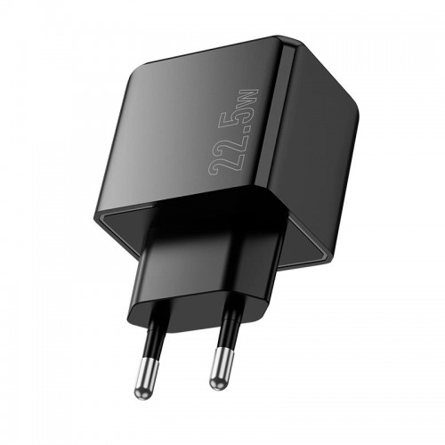 Адаптер мережевий HOCO Wish single port multi-protocol charger CS17A |1USB, 22.5W/3A| black