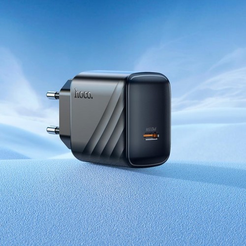 Адаптер мережевий HOCO Cable Puerto single-port charger CS24A |1Type-C, 25W/3A| black