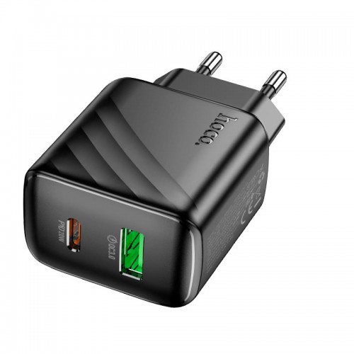 Адаптер сетевой HOCO Rico charger CS25A |1USB/1Type-C, 20W/3A|