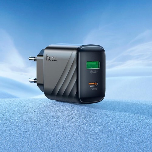 Адаптер сетевой HOCO Rico charger CS25A |1USB/1Type-C, 20W/3A|