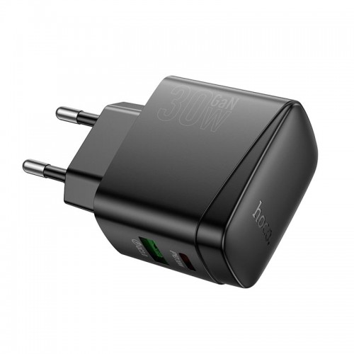 Адаптер мережевий Hoco Bright charger CS61A |1USB/1Type-C, 30W/3A| black