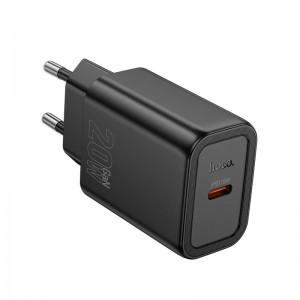 Адаптер мережевий HOCO gentle single port charger N60 |1Type-C, 20W/3A, PD/QC| black