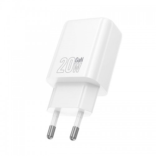 Адаптер мережевий HOCO Gentle charger N61 |1USB/1Type-C, 20W/3A, PD/QC| white