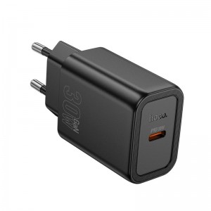 Адаптер мережевий HOCO gentle single port charger N62 |1Type-C, 30W/3A, PD/QC| black