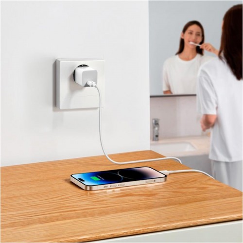 Адаптер мережевий Baseus GaN5 Fast Charger (mini) |1Type-C, 20W/3A, PD/QC| white