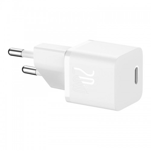 Адаптер мережевий Baseus GaN5 Fast Charger (mini) |1Type-C, 20W/3A, PD/QC| white