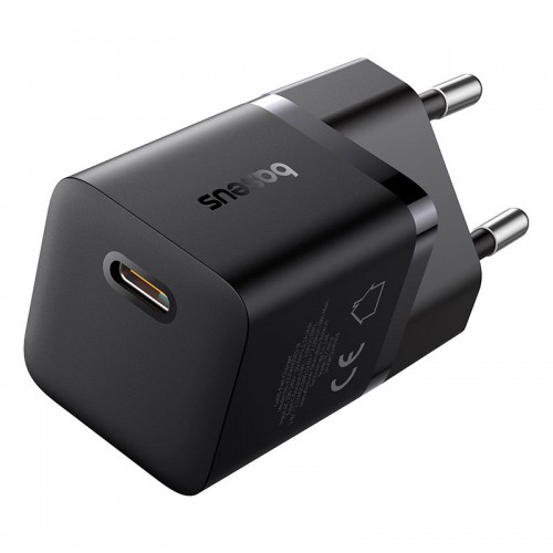 Адаптер мережевий Baseus GaN5 Fast Charger (mini) |1Type-C, 25W/3A, PD/QC| black