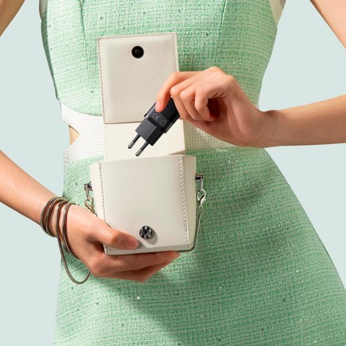 Адаптер мережевий Baseus GaN5 Fast Charger (mini) |1Type-C, 25W/3A, PD/QC| (With C to C 100W 1m cable) black