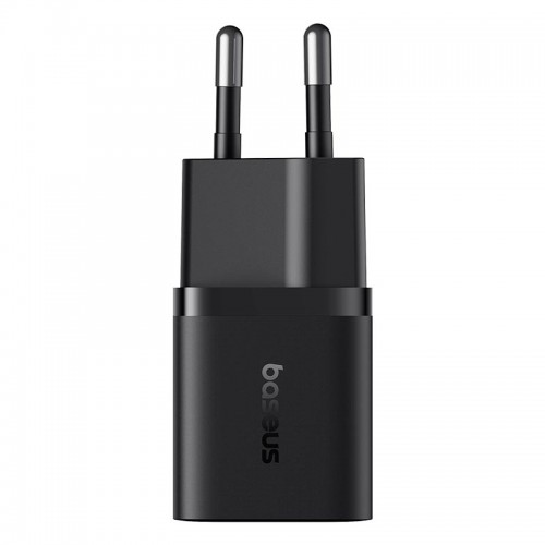 Адаптер мережевий Baseus GaN5 Fast Charger (mini) |1Type-C, 25W/3A, PD/QC| (With C to C 100W 1m cable) black