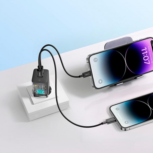 Адаптер мережевий Baseus GaN5 Pro Fast Charger |2Type-C, 40W/3A, PD/QC| black